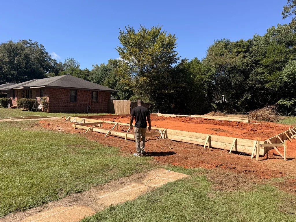 Joe Slone walking his Dalraida job site in Montgomery, Alabama